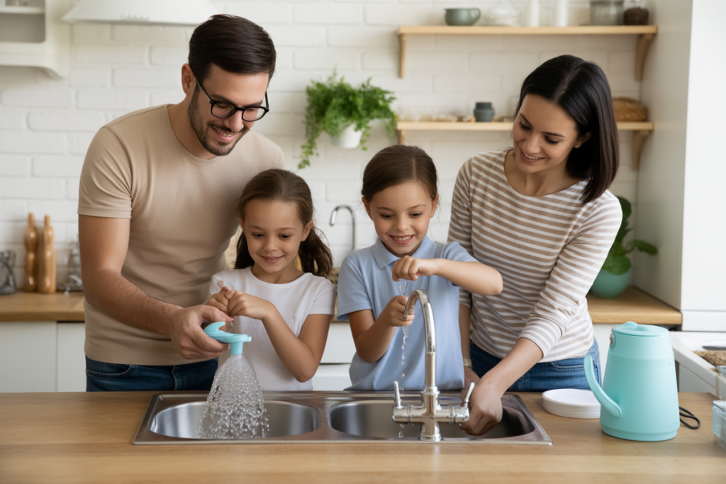 Combien consomme une famille de 4 personnes en eau ?