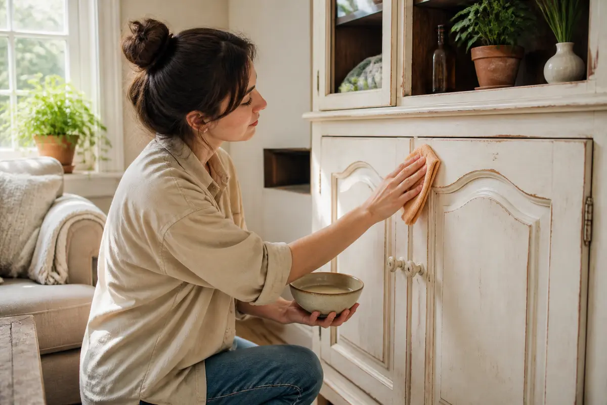 Comment nettoyer un meuble en bois blanc qui a jauni ?